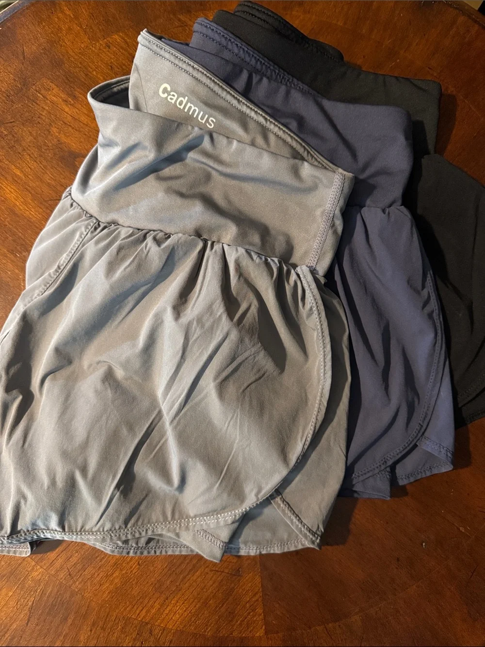 Women's Athletic Shorts - Light Gray, Navy & Black Never Worn